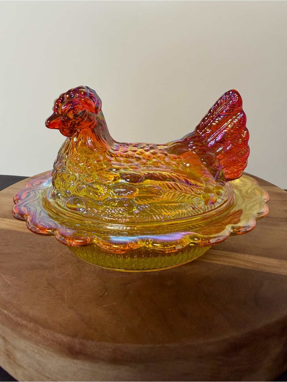 Mosser 6” Marigold Carnival Hen on Nest